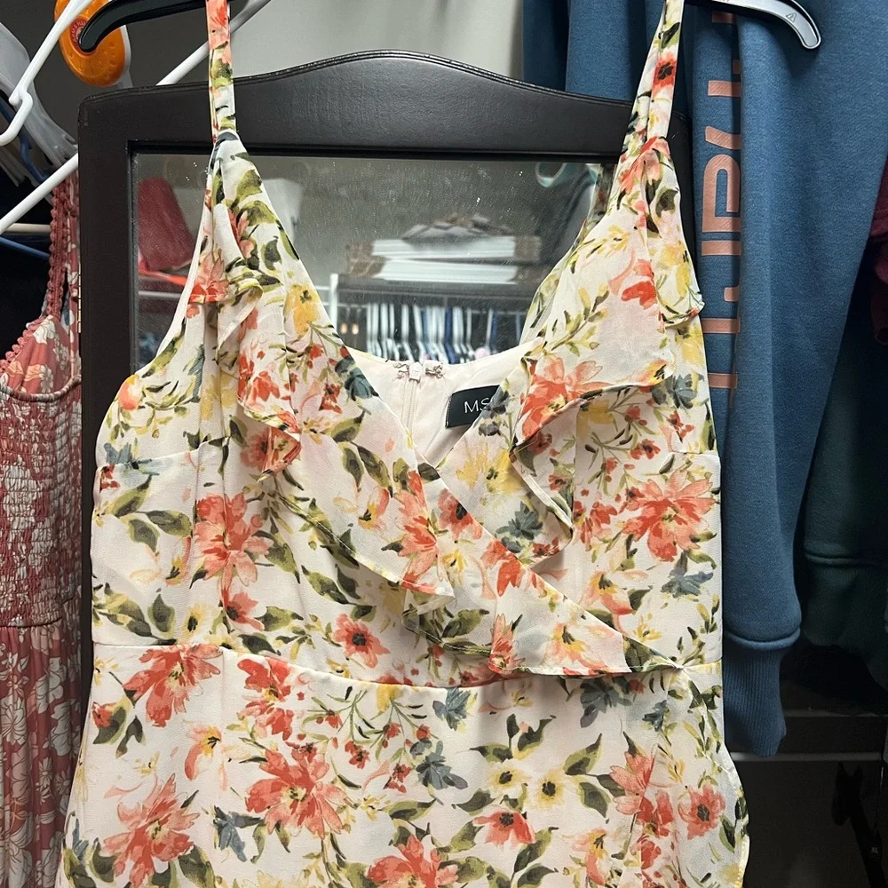 Floral Print Women's Dress - Picture 2 of 7